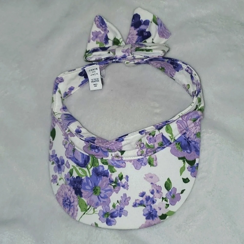 Janie & Jack Floral Visor Size 12-24 months